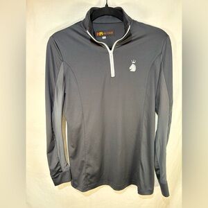HR Farm Equestrian Riding Shirt Black 1/4 Zip Pullover Women’s Size XS